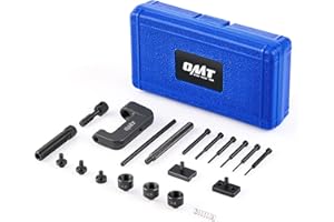 Orion Motor Tech 19pc Chain Brake Tool Kit with C Frame 3 Anvils 5 Break Tips, Dirtbike ATV Bicycle Motorcycle Chain Tool Chain Link Removal Tool Chain Rivet Tool for Cam & 25 to 630 Chains