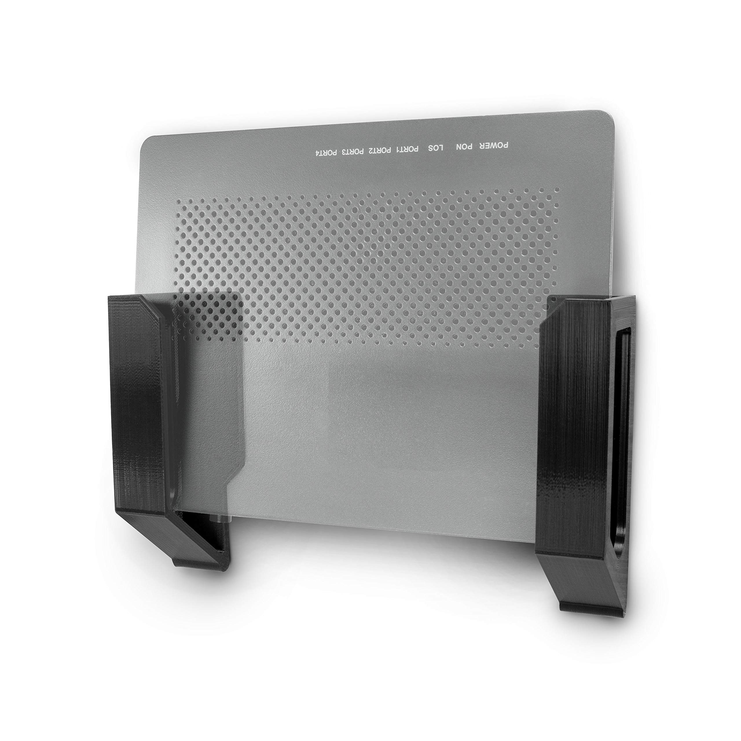 Photo 1 of BRAINWAVZ Screwless 1.5" Wide Cable Box Mount, Modem, Router, Mesh, Streaming Media Devices & More Wall Mount | Wall Mount Any Device Upto 1.5" Wide & 4lb in Weight, Strong VHB Adhesive, No Tools
