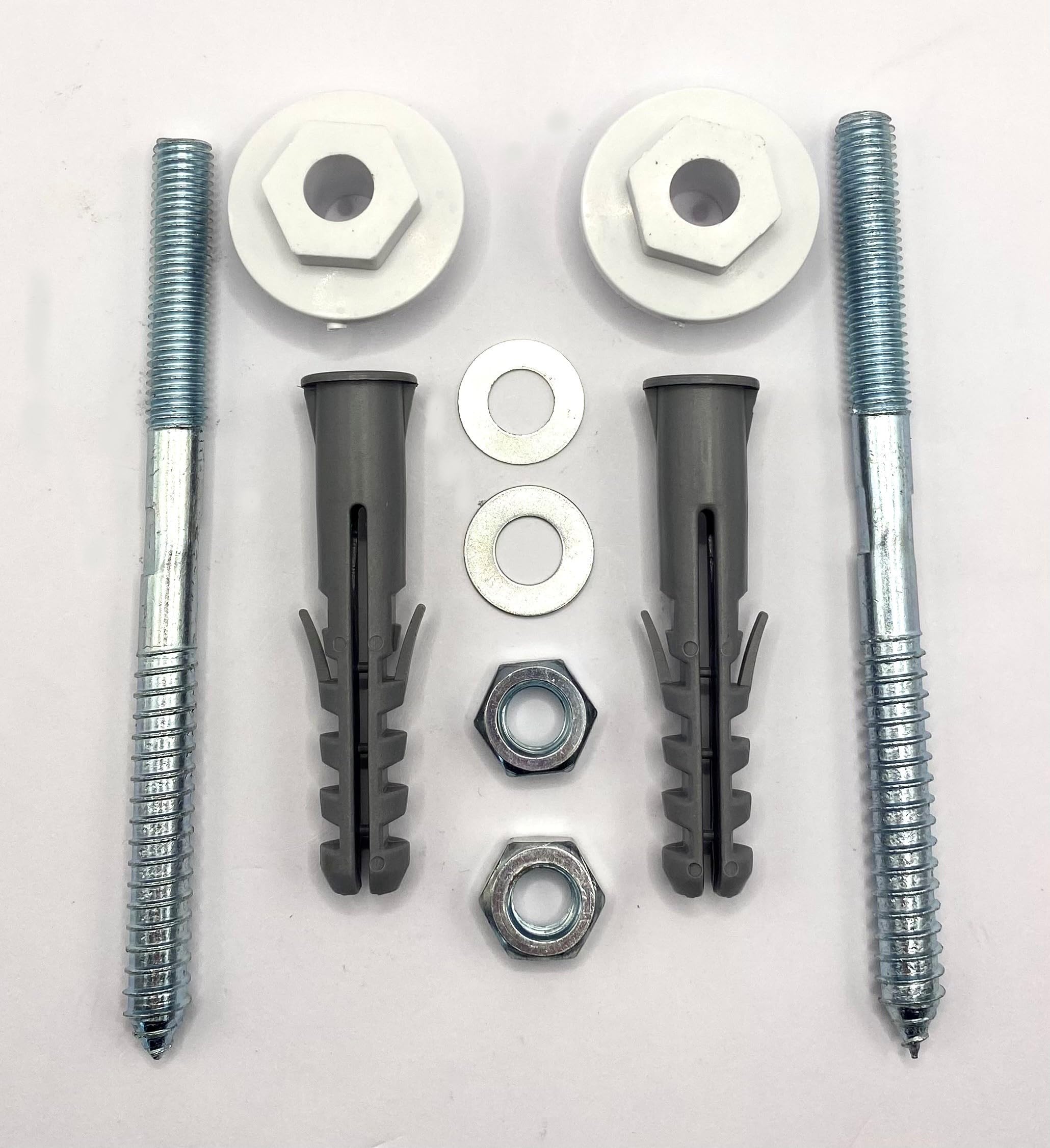 Greened House Wall Mounted Bathroom Sink Basin Fixing Kit 120mm/140mm Screws Plugs Nuts Washers (120mm)