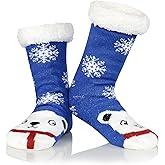 American Trends Christmas Slipper Socks Women Fuzzy Socks Gripper Non Slip Womens Warm Cozy Socks Athletic