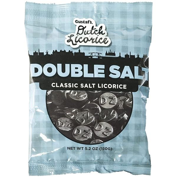 GUSTAF’S DUTCH LICORICE COINS DOUBLE SALT – 5.2 OZ.