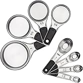 OXO Good Grips Stainless Steel Measuring Cups and Spoons Set, 2.9, 8 Piece