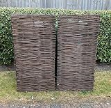 Selections Double Willow Wheelie Bin Screen 2 Bin Hideaway Garden Driveway view 6