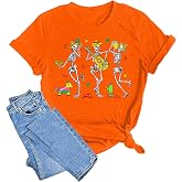 Cinco De Mayo Shirts for Women Funny Skeleton Dabbing Tshirt Mexican Fiesta Shirt Mexico Tee Sombrero Tops