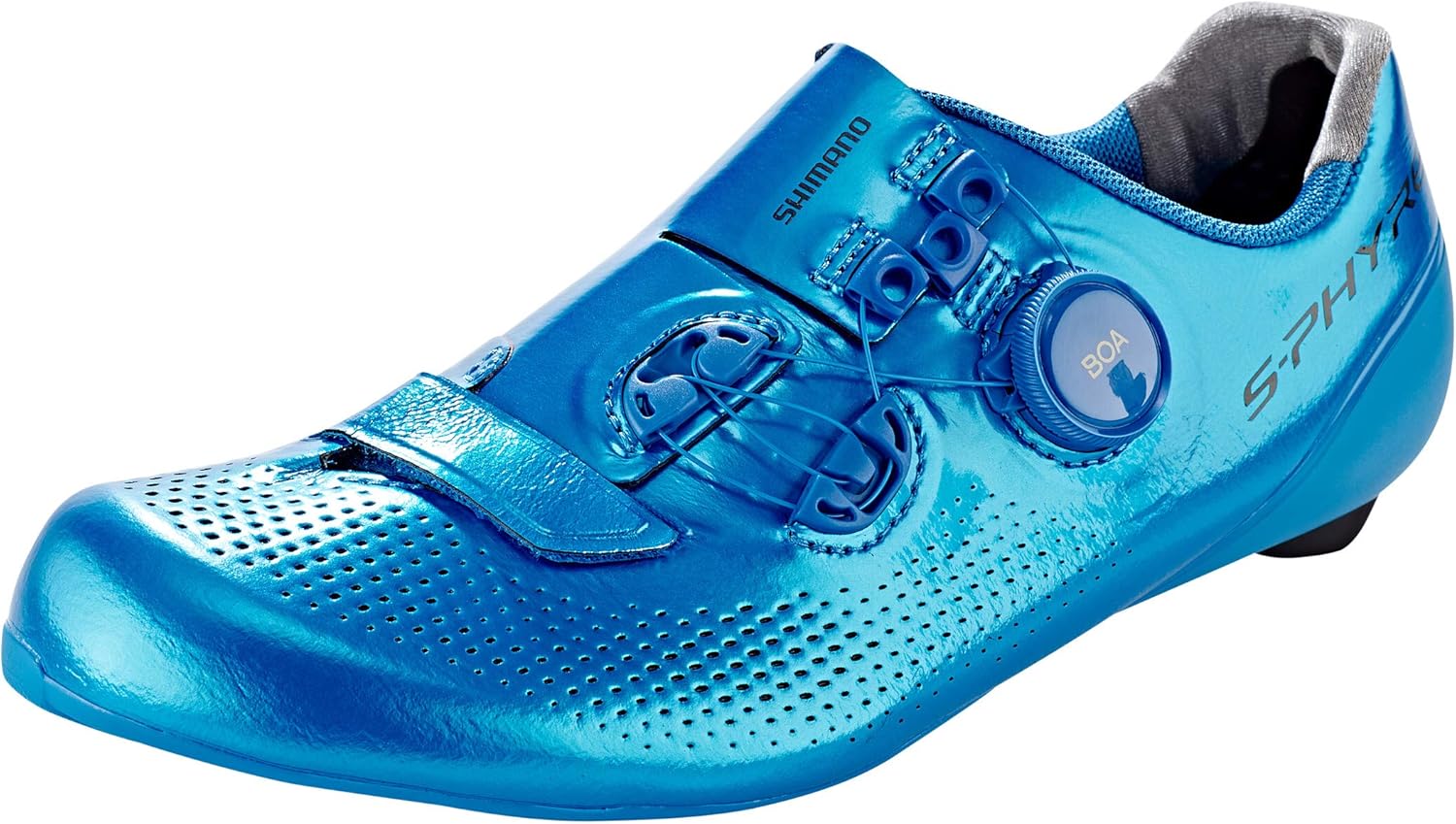 shimano blue cycling shoes