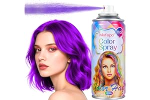 KENINA Purple Hair Spray, Temporary Hair Color Spray for Kids Women Men, Washable One-Time Use Hair Color Wax Dye, Hair Coloring Natural Hair Strong Style Gel Cream for Party,Halloween,Cosplay(Purple 120ML)