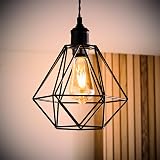 MiniSun Retro Black Metal Basket Ceiling Light Shade 23.5cm view 7