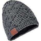 Coucur Bluetooth 5.0 Beanie Hat for Men Women, Winter Knitted Beanie with Bluetooth Speaker, Wireless Beanie Bluetooth Headse