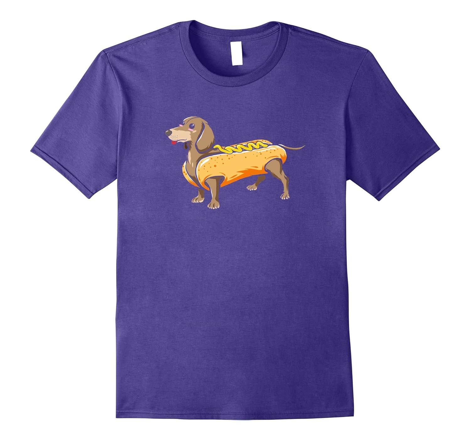 Dachshund Wiener Dog w/ Hot Dog Costume Puppy T Shirt-ANZ