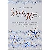 Regal Publishing Modern Milestone Age Birthday Card 40th Son - 9 x 6 inches -