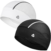 YANIKY Skull Caps for Men, Breathable Mesh Helmet Liner Sport Cooling Skull Caps for Women Sweat Cap Lightweight Cycling Cap