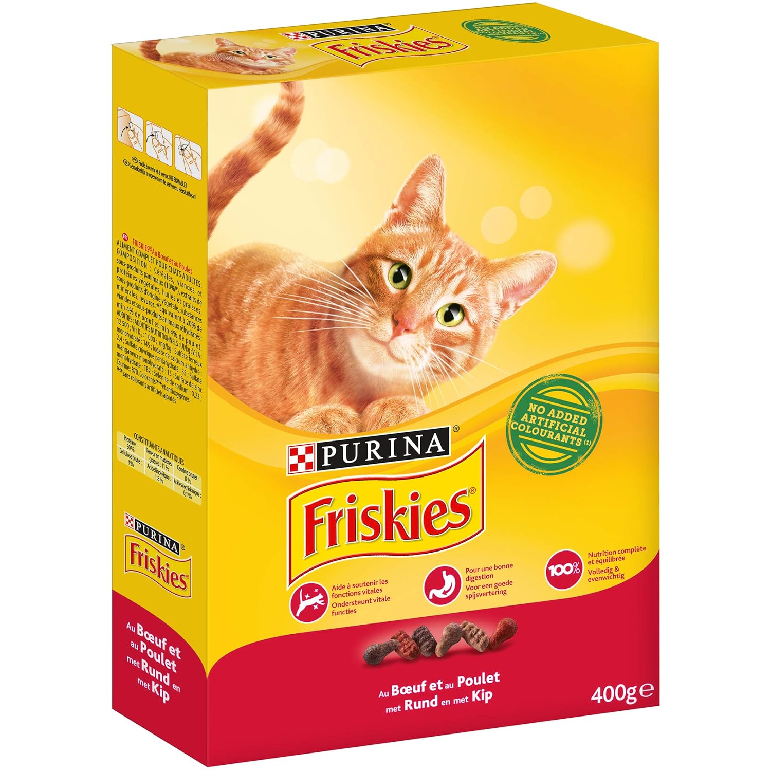 Friskies au Boeuf, au Poulet et aux Légumes 400 g Croquettes pour Chat Adulte Amazon.fr