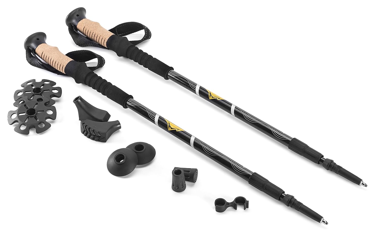 Cascade Mountain Tech 100 Carbon Fiber Twist Lock Trekking Poles