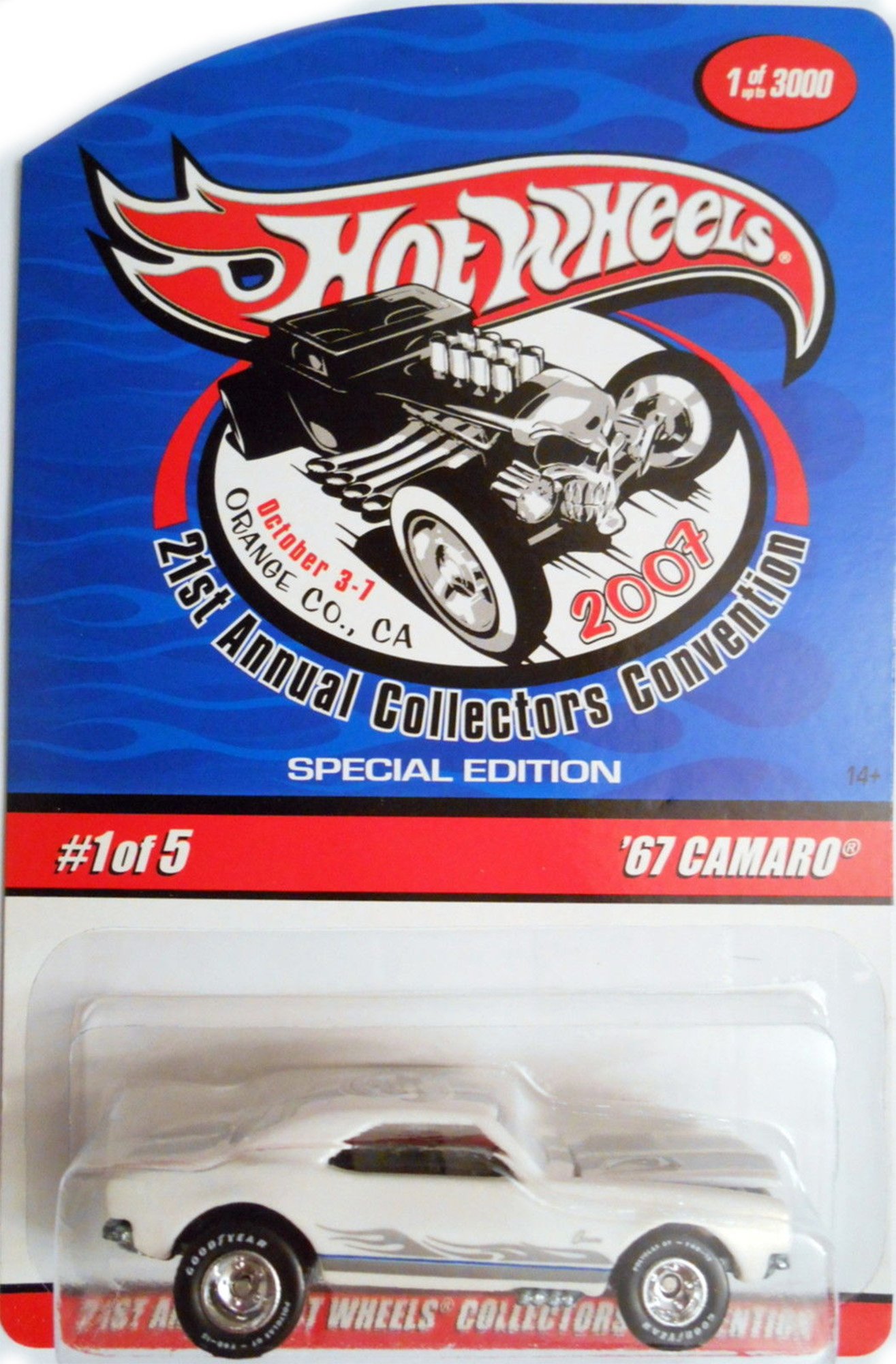 '67 CAMARO Hot Wheels 21st Annual Collectors Convention White '67 Chevy Camaro Rare Special Limited 