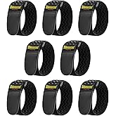 Trilancer Elastic Cinch Straps with Anti-Slip Strips, 12 "x 2"(8 Pack) Heavy Duty Multipurpose Hook and Loop Straps for Exten