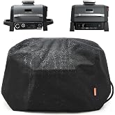 Grill Cover for Ninja Woodfire OG300/700 Series, with Pocket, Cover Only | Waterproof, UV Resistant, Power Cord Storage Pocket, Windproof Elastic Band, Outdoor Grill Accessories for Ninja Woodfire