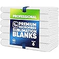 Microfiber Wholesale Sublimation Blanks | Premium Kitchen Towels | Waffle Weave Tea Towels | Polyester for Sublimation (16x24 Inches, Pack of 6)