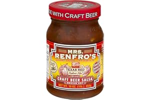 Mrs. Renfro's Craft Beer Salsa Made with Rahr & Sons Texas Red Amber Beer, Salsa for Dips, Appetizers and Entrees, 473g