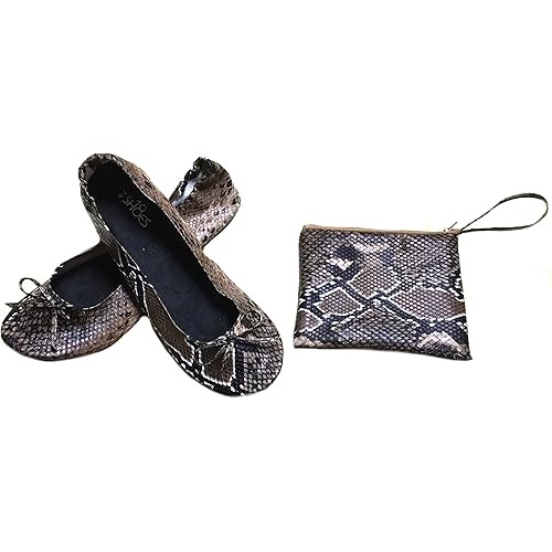 Shoes 18 Women's Foldable Portable Travel Ballet Flat Shoes w/Matching Carrying Case