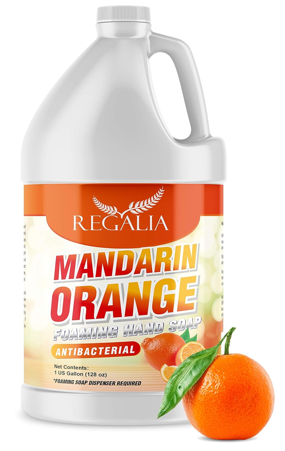 Foaming Antibacterial Hand Soap: Mandarin Orange Scented Refill 1 Gallon (128 oz) Bulk Hand Wash : Beauty