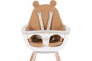 Childhome Evolu One.80° High Chair Seat Cushion, Soft Padded Seat Cushion, High Chair Sold Separately, Teddy Beige