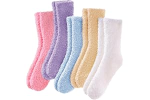 Josnown Fuzzy Socks for Women Cozy Soft Fluffy Slipper Socks Warm Winter Plush Sleep Socks Christmas Gifts for Women
