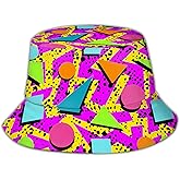 Cuiliqun Fashion Retro 80s 90s Bucket Hats for Women Men Rave Festival Party Outfit