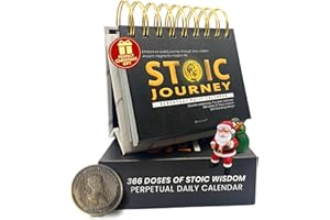 MESMOS 366 Daily Stoic Calendar, Inspirational Christmas Gifts for Men, Stocking Stuffers Men's Gifts for Dad, Daily Affirmations Office Desk Decor for Men, Motivational Self Care Office Accessories