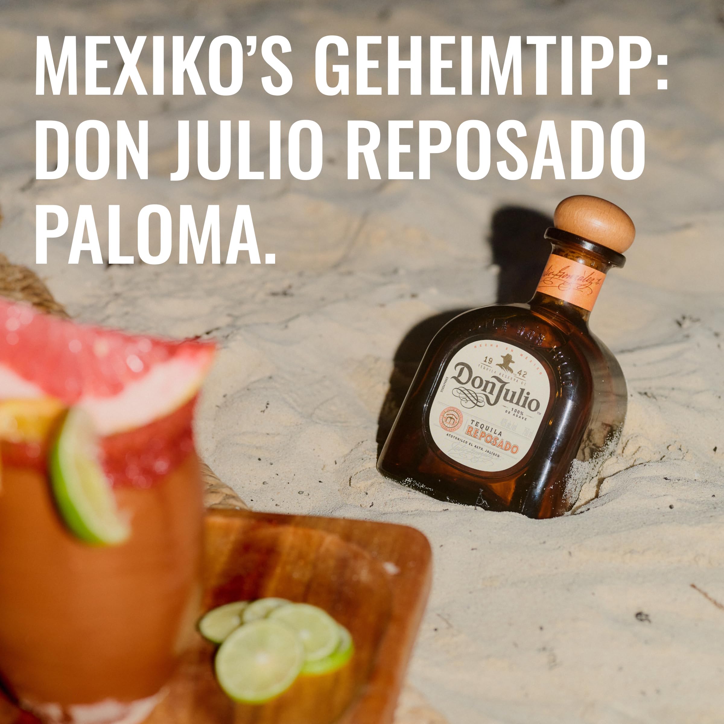 Don Julio Reposado, Premium Tequila aus Jalisco, Mexiko, 100 % blaue Agave, 8 Monate im Eichenfass gereift, pur, als Paloma- und Margarita-Cocktail, 38 % Vol, Einzelflasche, 700 ml 4