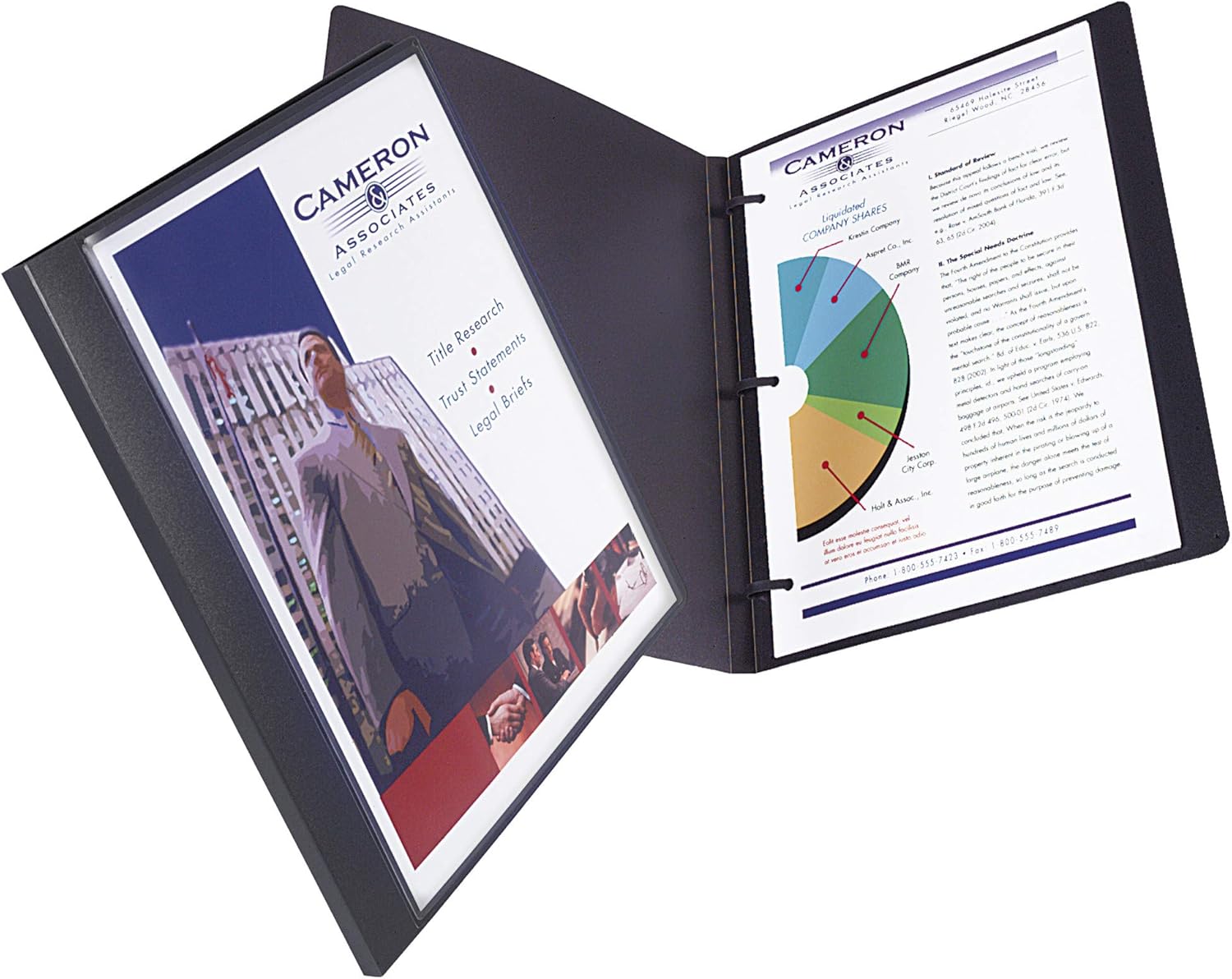 Avery Lay Flat Report Cover with 3 Plastic Fasteners, Clear Front Window, Holds up to 50 Sheets, 1 Gray Cover (47781) : Business Report Covers : Office Products