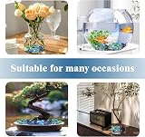 Oiiurly Glass Pebbles 900g Flat Decorative Stones 17-19mm Blue Green view 7