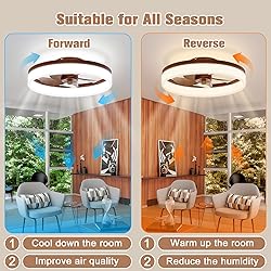 VOLISUN Farmhouse Ceiling Fans with Lights and