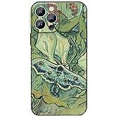 Compatible with iPhone 14 Pro Max Case, Vintage Insects Great Peacock Moth by Van Gogh Phone Case for Men Women, Soft TPU Bumper Case Cover for iPhone 14 Pro Max