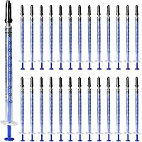 100Pack 1ml 1cc Pipette Syringe with Caps for Scientific Labs and Pet Feeding Multiple Uses Disposable Syringe Tools
