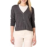 Amazon Essentials Women's V-Neck Lightweight Cropped Relaxed-Fit Cardigan Sweater