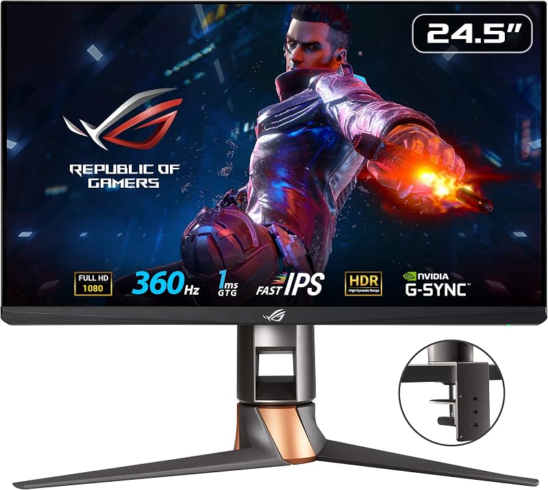 ASUS ROG Swift PG259QNR 24.5" FHD 360Hz G-SYNC NVIDIA Reflex Gaming Monitor