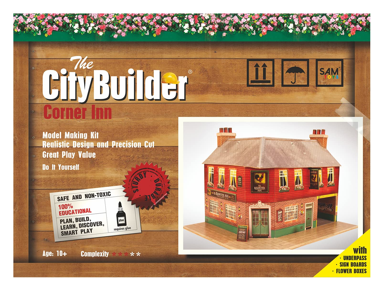 O Gauge (7mm) 1:43 Scale Model Railway Train Building Corner INN Kit CityBuilder