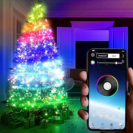 Cuteelf Led Streifen Weihnachtsbaum Dekoration Usb Copper Wire Light String Led Stripes Steuerbar Via App Bluetooth Led Streifen Sync Mit Musik Fur Innen Und Outdoor Ohne Handy Amazon De Kuche Haushalt