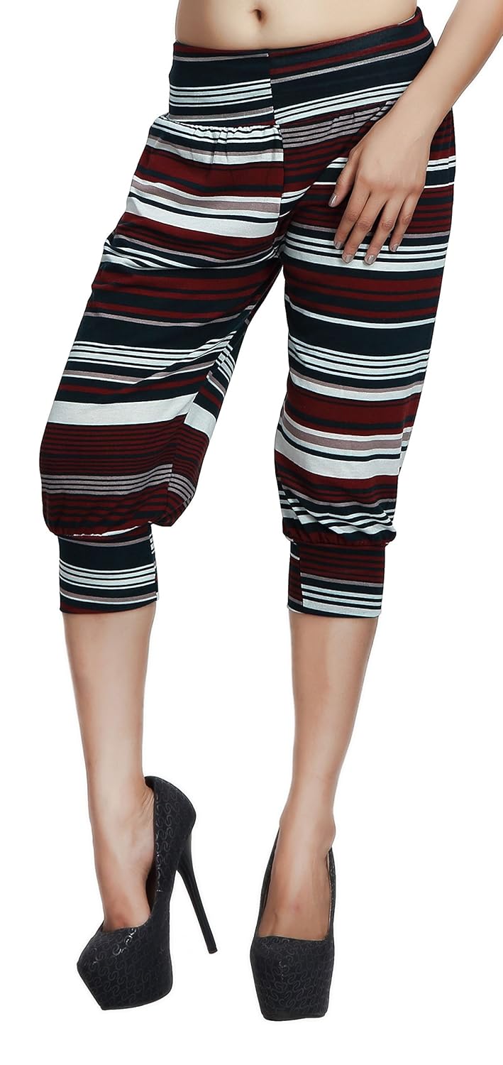 comix cotton lycra fabric women printed capri(2130-cp)