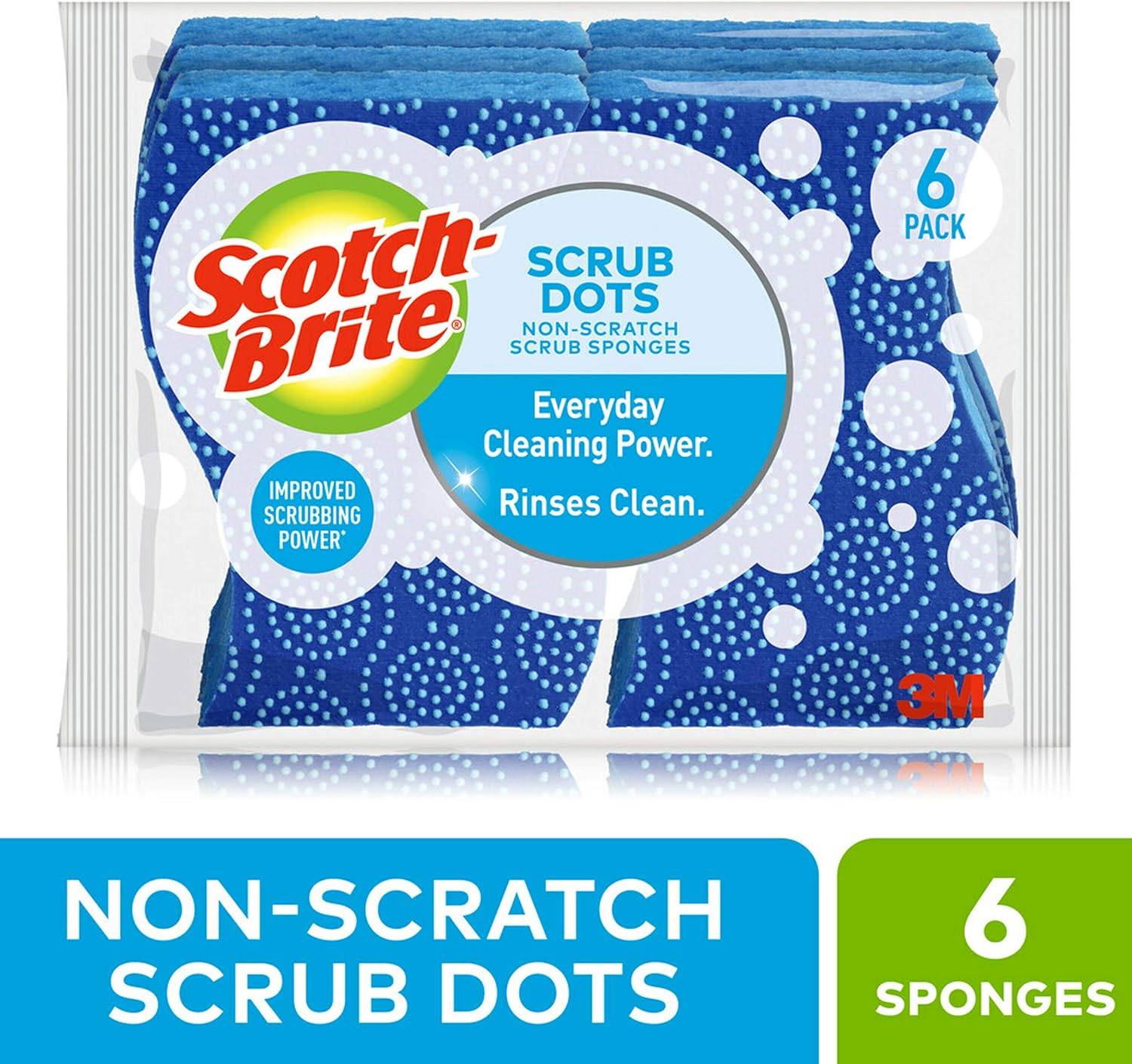 Scotch-Brite Scrub Dots Non-Scratch Scrub Sponge, 6 Scrub Sponges: Health & Personal Care
