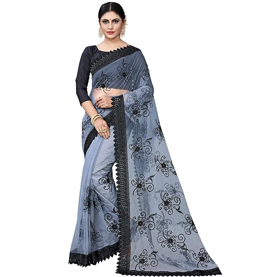 Embroidery saree amazon Clearance