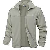 UTWGN Men's Soft Polar Fleece Jacket with Pockets Lightweight Outdoor Recreation Full Zip Coat
