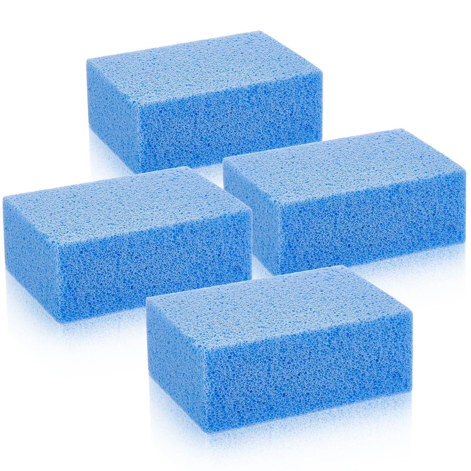 Photo 1 of Yinder 4 Pcs Pools Tile Pumice Stone for Cleaning Remover for Pool Tile 3.94 x 2.76 x 1.57 Inch Cleaning Pumice Tiles from Swimming Pool Spa Tile (Blue)