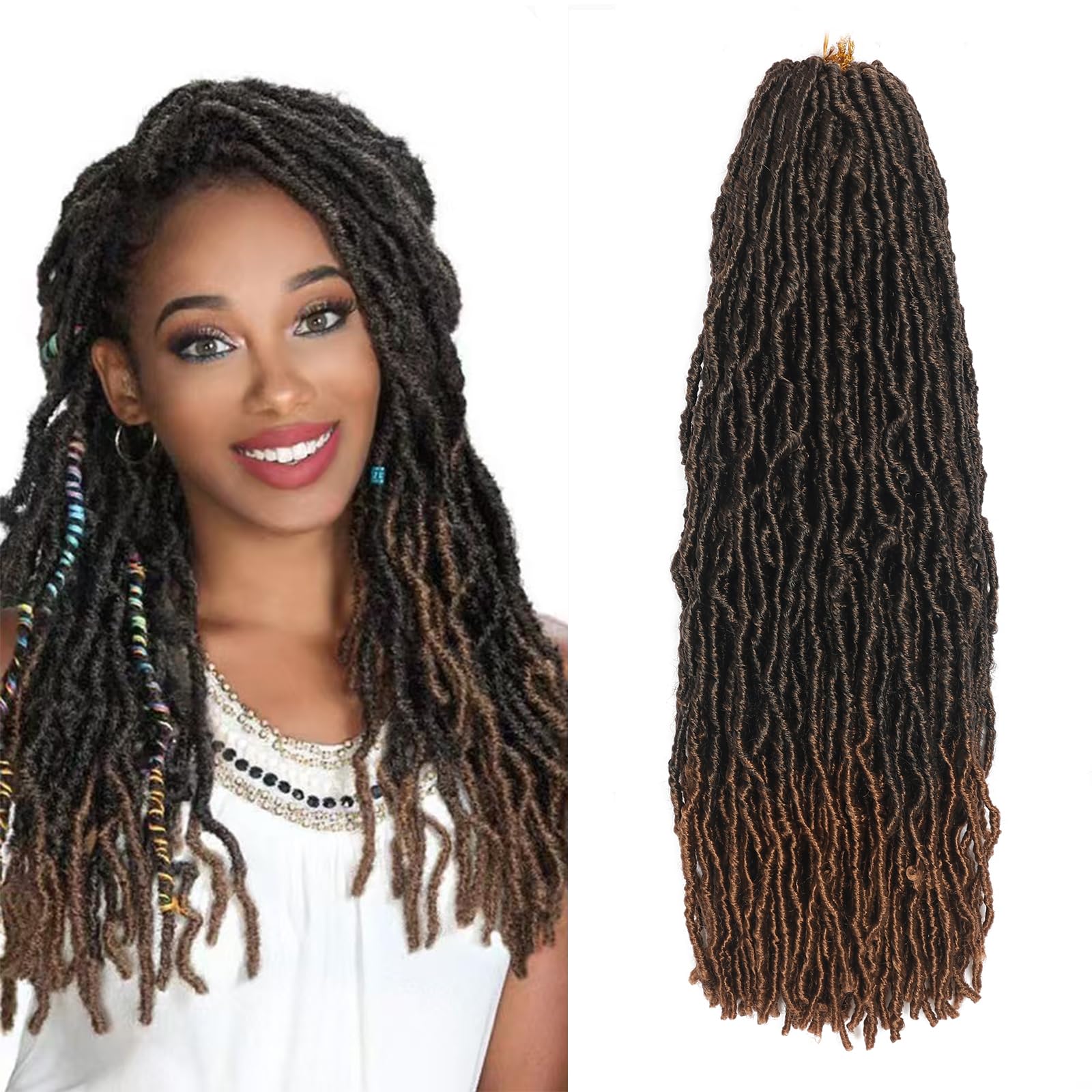 Photo 1 of 16 Inch Faux Locs Crochet Hair T30 7 Packs Soft Locs Crochet Hair Extensions for Women Daily Use