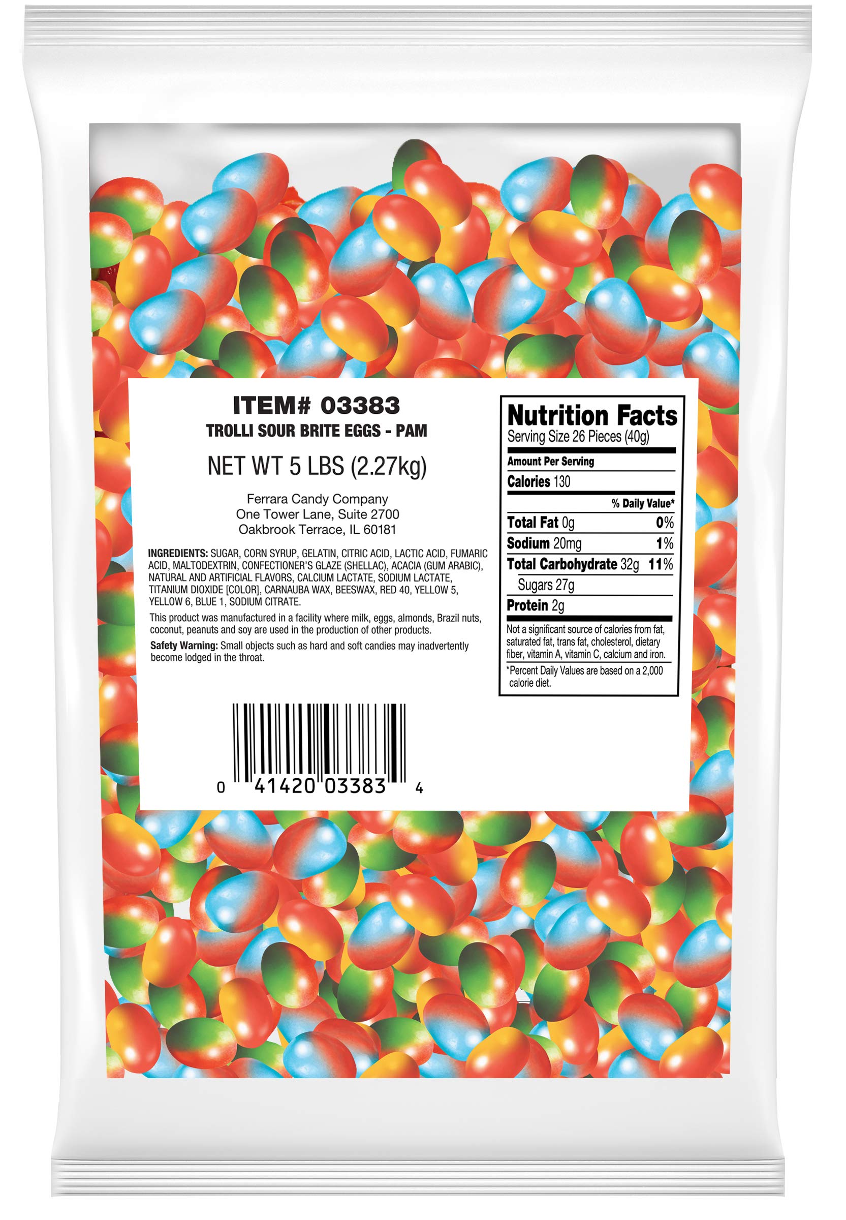 Trolli Sour Brite Eggs Gummy Candy, 5 Pound Bulk Bag Buy Online in