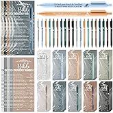 Feifeiya 200 Set Christian Church Gifts 200 Bible Verse Pens Bulk 200 Bible Emergency Numbers Bookmarks Religious Pens Church Visitors Gifts for Men Women(Boho Colors,Classic Style)