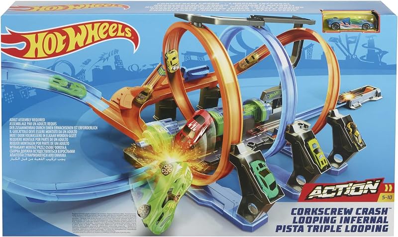 Corkscrew Crash Set de pista y coche