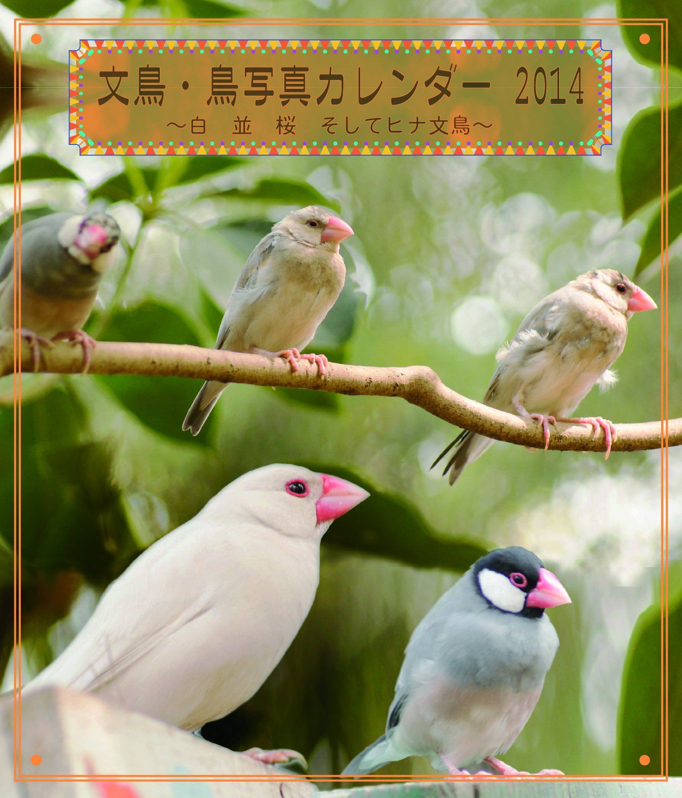 Amazon Co Jp 文鳥 鳥写真カレンダー 14 白 並 桜 そしてヒナ文鳥 Ephoenix 文房具 オフィス用品