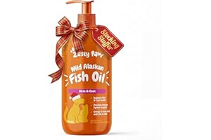 Zesty Paws Wild Alaskan Fish Oil for Dogs & Cats - Pollock & Salmon Oil Blend - Omega 3 Fatty Acids EPA & DHA for Pets - for Sensitive Skin + Coat Health - Immune System Support - 32 fl oz