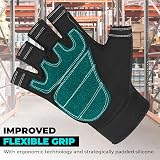 SAWANS Fingerless Working Gloves Men Performance Heavy Duty Black Large view 3